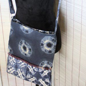 Indigo Tye Dye Crossbody Bag